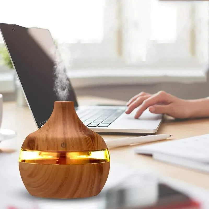 Umidificador Ultrassônico com LED - Aromatizador de Ar USB