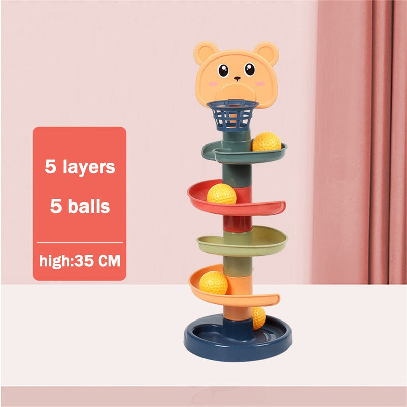 Torre de Aprendizado para Bebê - Brinquedo Educativo com Peças Grandes e Coloridas
